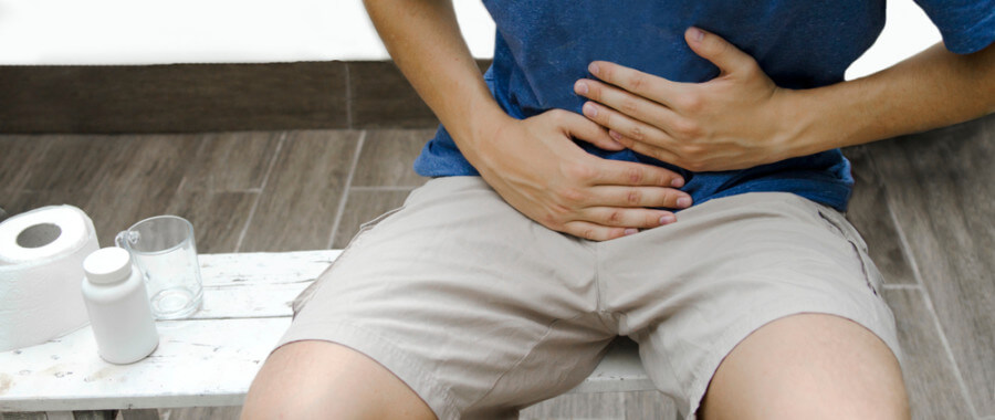 Man having common gut issues