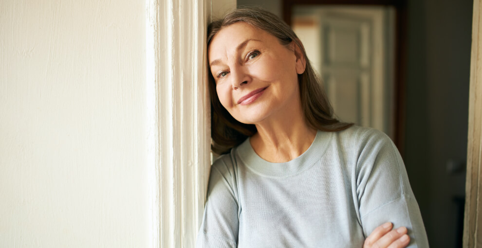 Older woman smiling.